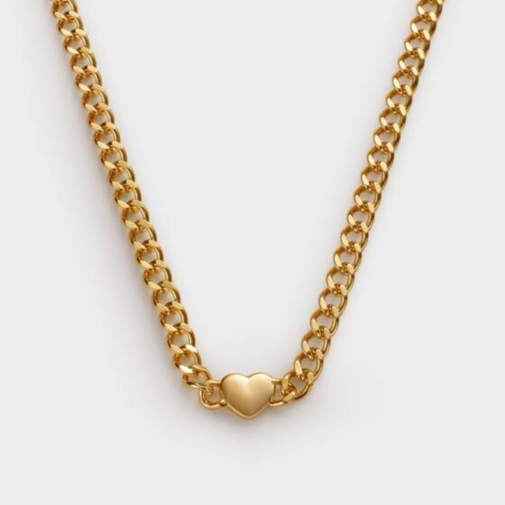 Katie Loxton Allure Waterproof Gold Heart Chain Necklace