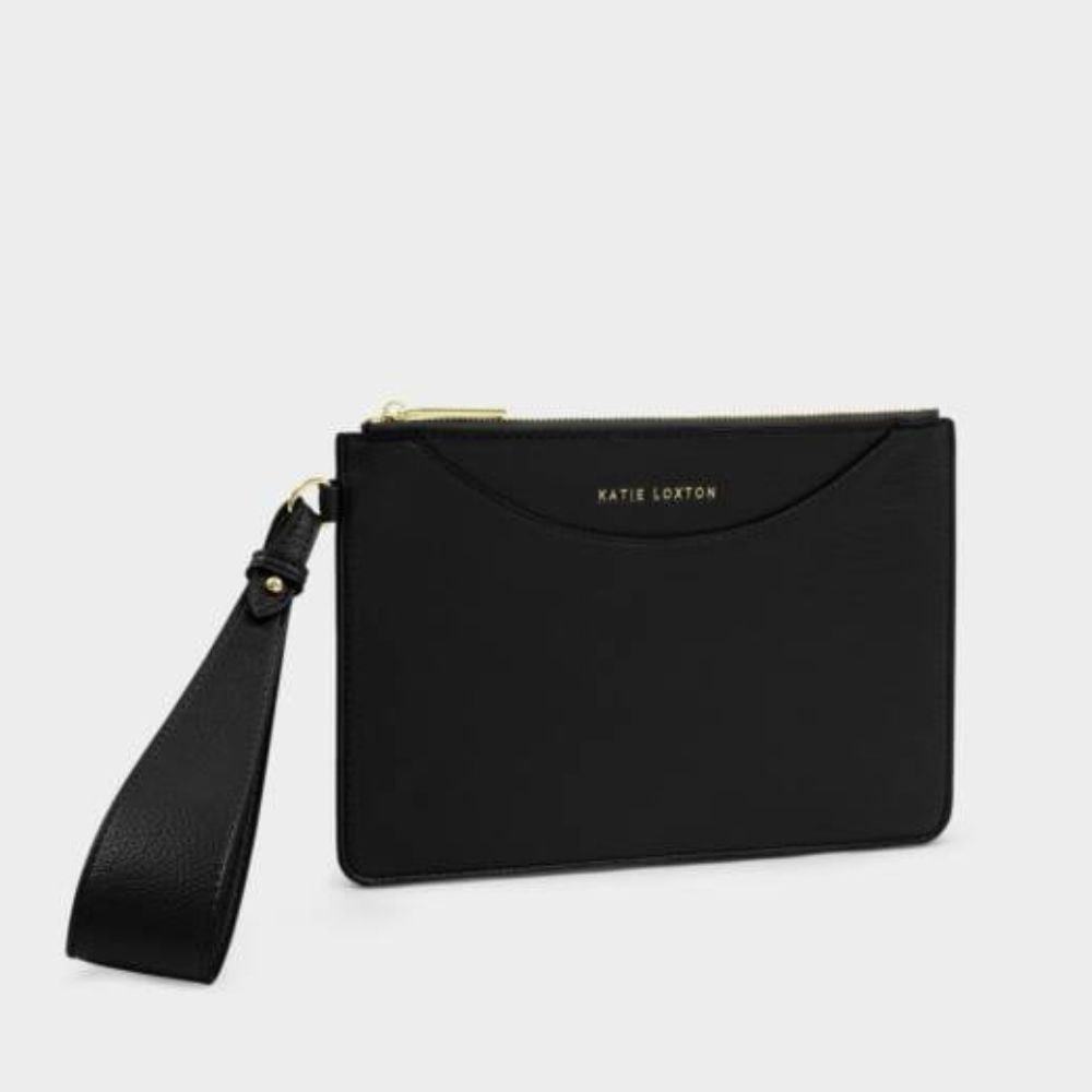 Katie Loxton Black Alba Wristlet Pouch