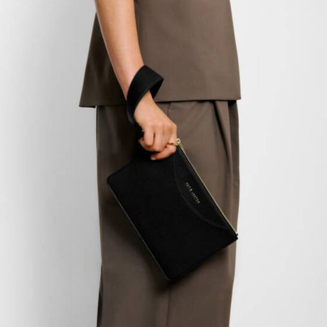 Katie Loxton Black Alba Wristlet Pouch