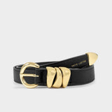 Katie Loxton Black Belt with Organic Loops - Medium/Large