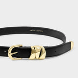 Katie Loxton Black Belt with Organic Loops - Small/Medium