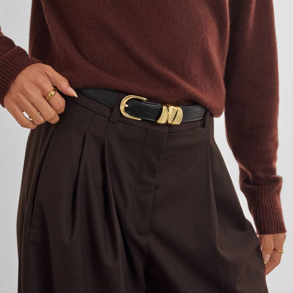 Katie Loxton Black Belt with Organic Loops - Small/Medium