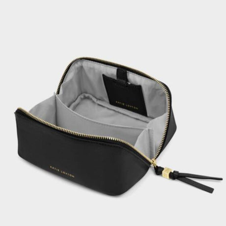 Katie Loxton Black Fold-Out Mirror Makeup Bag