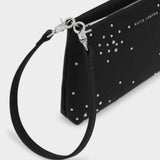 Katie Loxton Black Nova Studded Wristlet Clutch