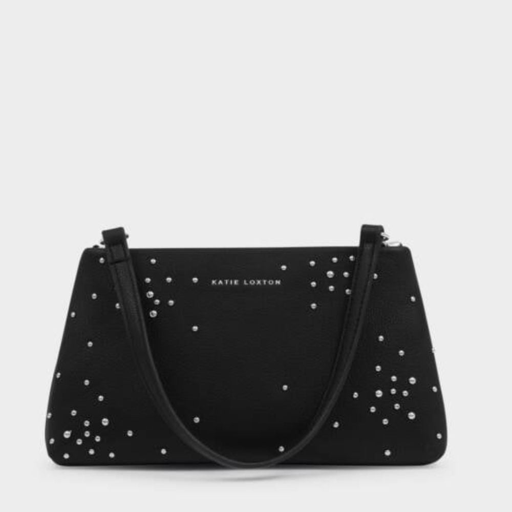 Katie Loxton Black Nova Studded Wristlet Clutch