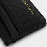 Katie Loxton Black Nova Woven Texture Card Holder