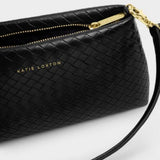 Katie Loxton Black Nova Woven Texture Clutch