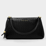 Katie Loxton Black Nova Woven Texture Clutch
