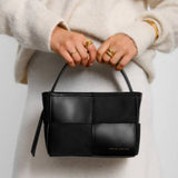 Katie Loxton Black Taya Hand Woven Suedette Tote Bag