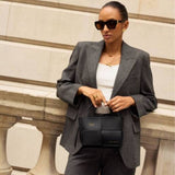 Katie Loxton Black Taya Hand Woven Suedette Tote Bag