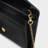 Katie Loxton Black Zea Patent Crackle Crossbody Purse