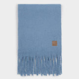Katie Loxton Blue Oversized Recycled Tassel Scarf