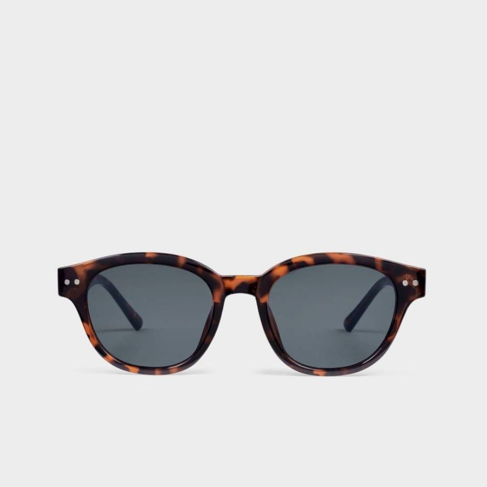Katie Loxton Bologna Round Square Sunglasses - Dark Tortoise shell