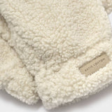 Katie Loxton Borg Mittens with Cord - Taupe/Cream