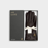 Katie Loxton Boxed Faux Leather Gloves - Chocolate