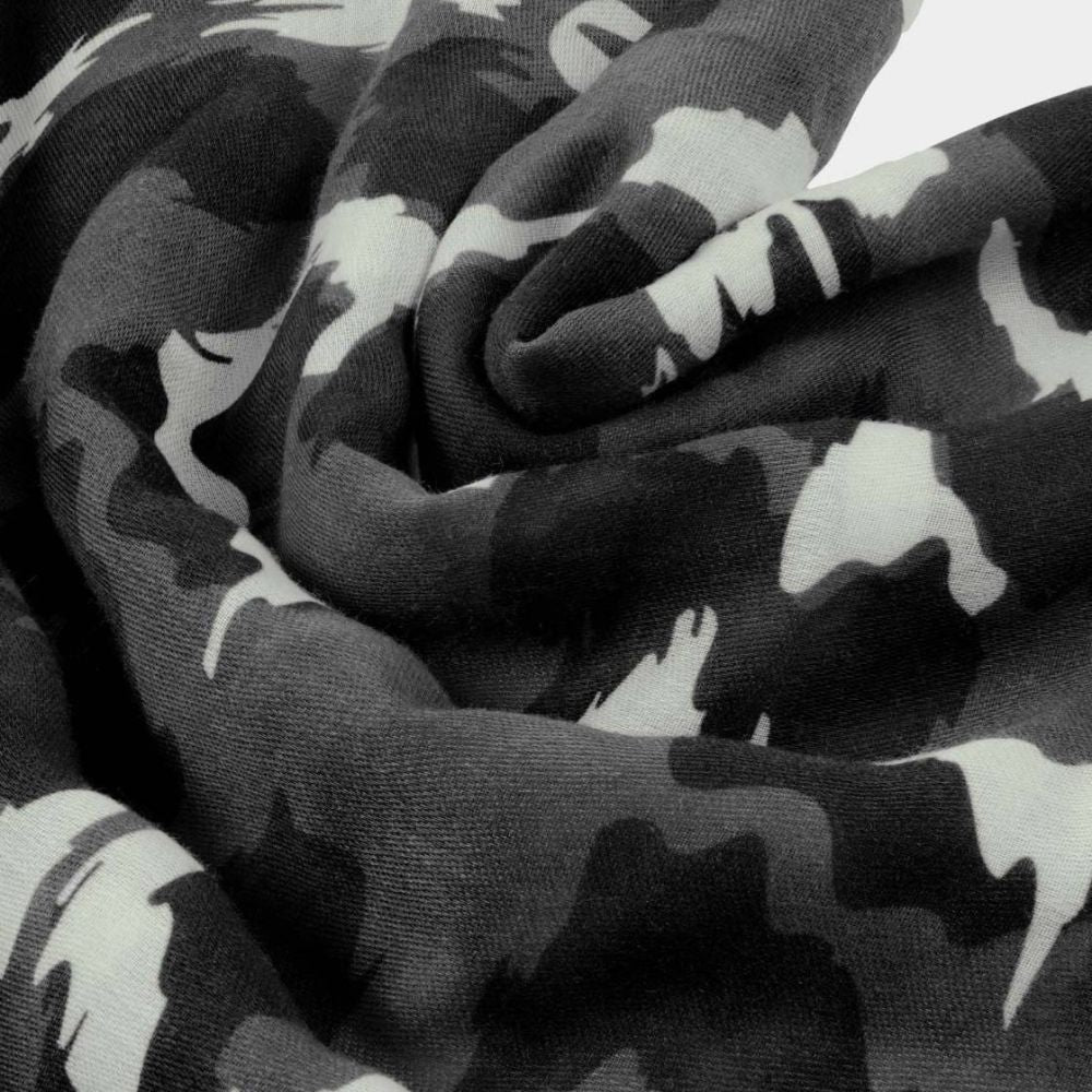 Katie Loxton Brush Stroke Leopard Printed Scarf - Grey