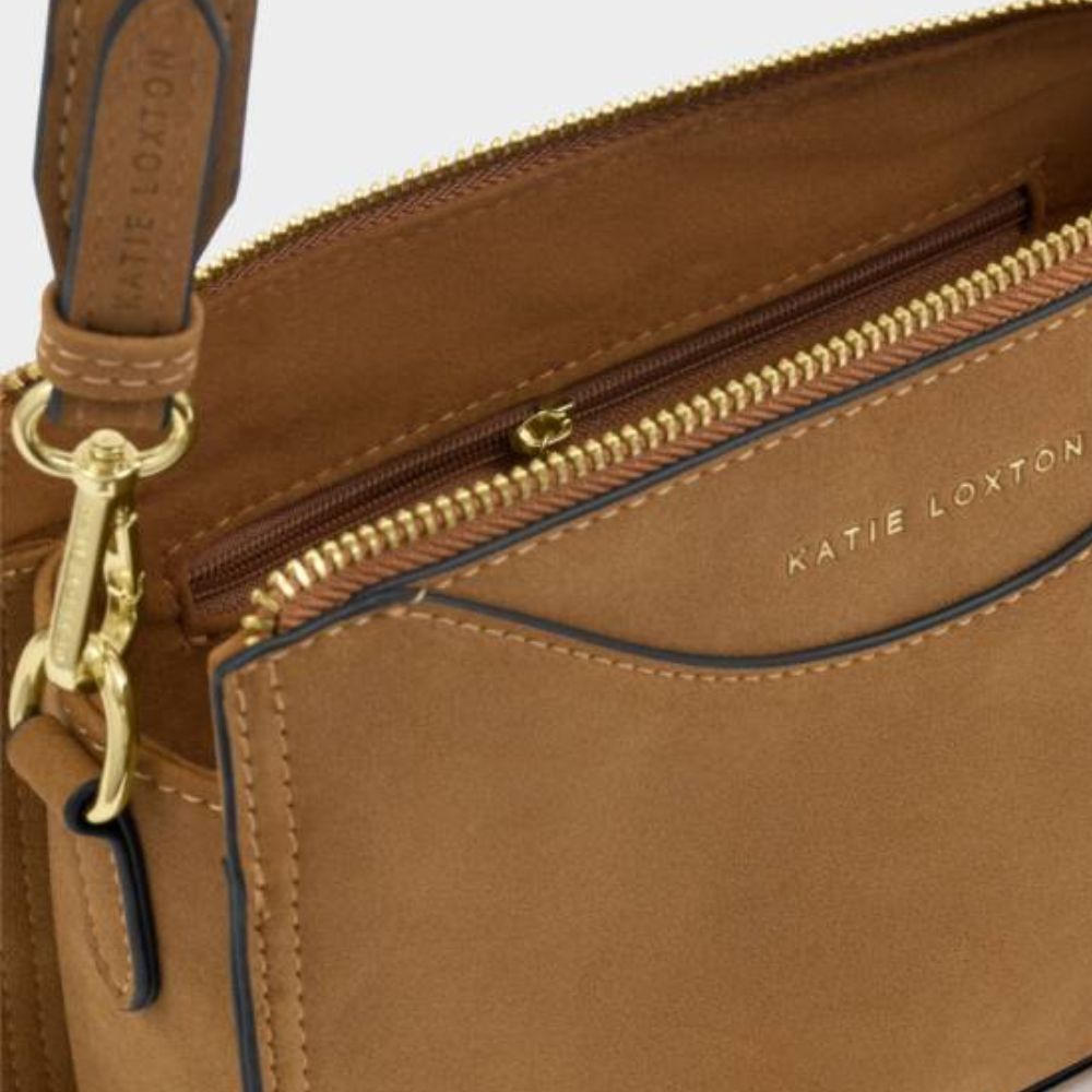 Katie Loxton Caramel Alba Suedette Crossbody Bag