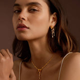 Katie Loxton Champagne Hour Waterproof Gold Drop Earrings