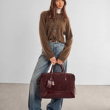 Katie Loxton Charlbury Suedette Cabin Bag - Cherry