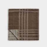 Katie Loxton Check Printed Scarf  - Dark Brown/Taupe