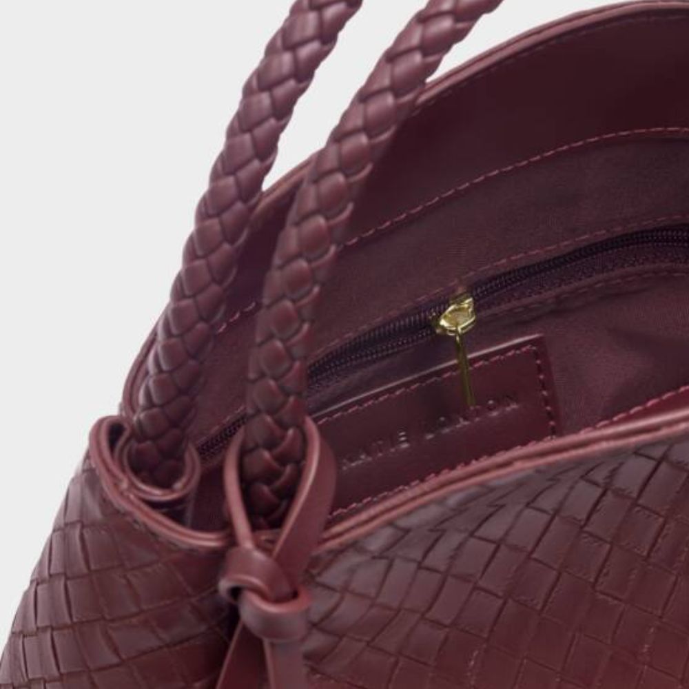 Katie Loxton Cherry Nova Woven Texture Top Handle Bag
