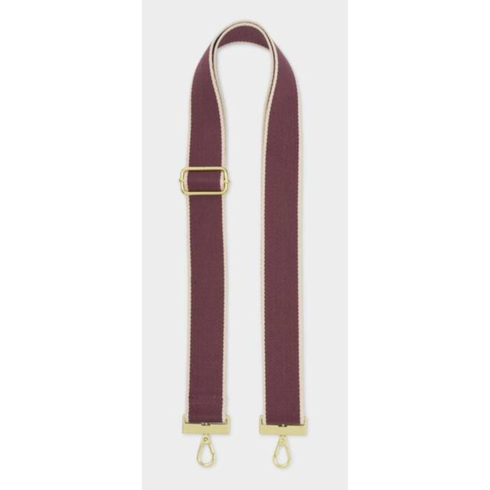 Katie Loxton Cherry Stripe Canvas Bag Strap