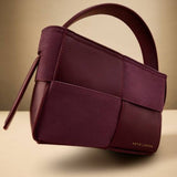 Katie  Taya Cherry Hand Woven Suedette Tote Bag