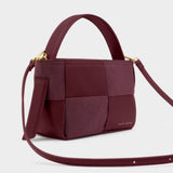 Katie  Taya Cherry Hand Woven Suedette Tote Bag