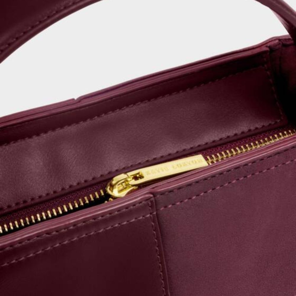 Katie  Taya Cherry Hand Woven Suedette Tote Bag