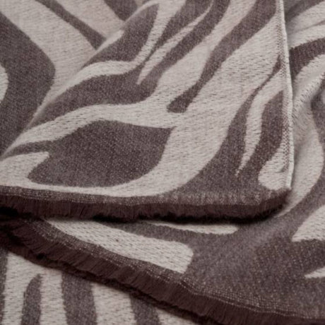 Katie Loxton Choclate & Taupe Zebra Printed Blanket Scarf