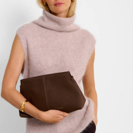 Katie Loxton Chocolate Laila Suedette Clutch