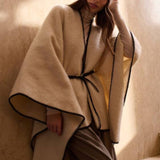 Katie Loxton Cream Whipstitch Blanket Cape