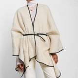 Katie Loxton Cream Whipstitch Blanket Cape