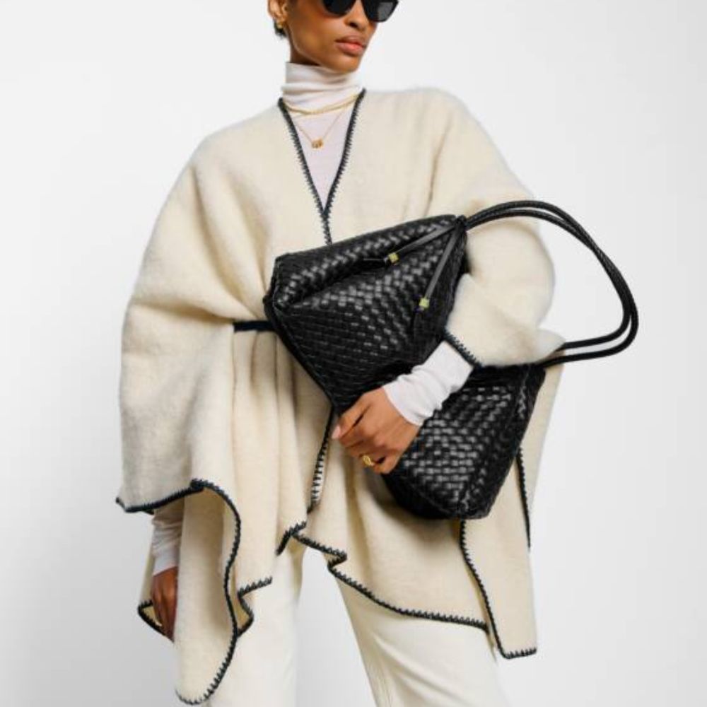 Katie Loxton Cream Whipstitch Blanket Cape