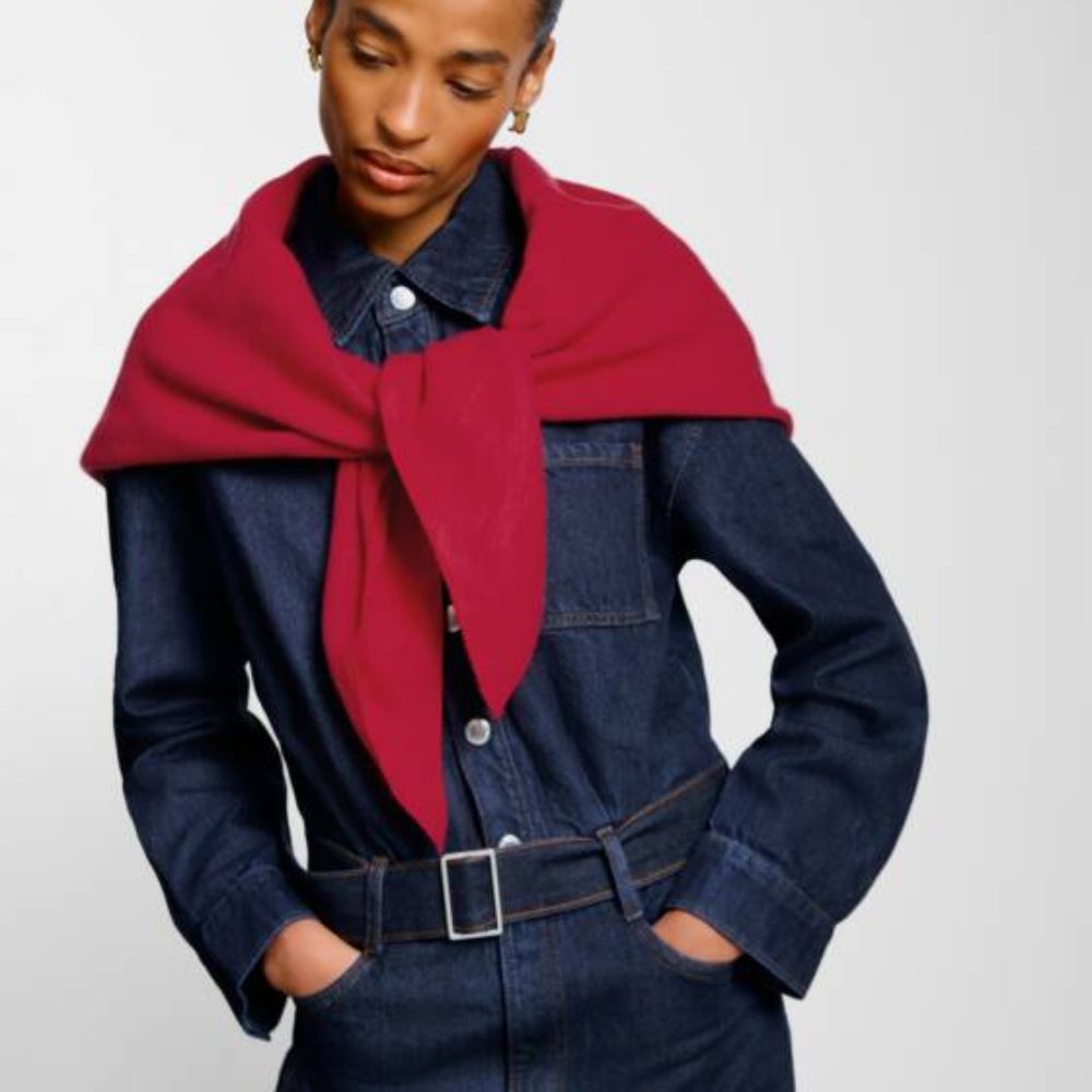 Katie Loxton Crimson Red Triangle Blanket Scarf