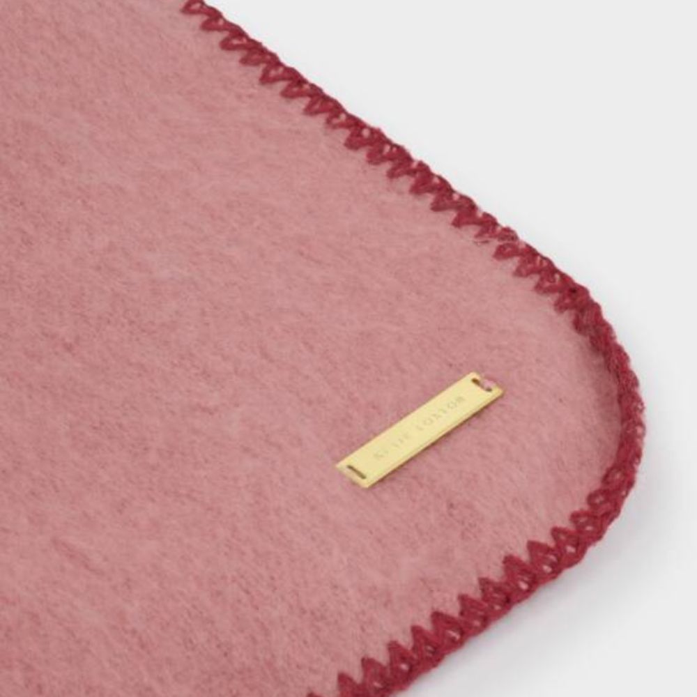 Katie Loxton Dusty Pink Whipstitch Scarf