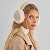 Katie Loxton Faux Suede Earmuffs - Taupe/Cream