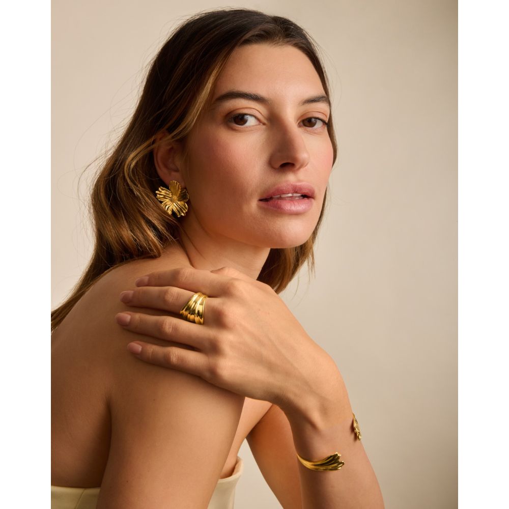 Katie Loxton Floramour Waterproof Ring - Gold - Large