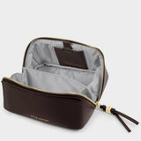 Katie Loxton Fold-Out Mirror Makeup Bag - Bitter Chocolate