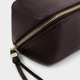 Katie Loxton Fold-Out Mirror Makeup Bag - Bitter Chocolate