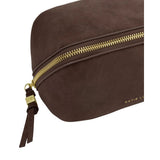 Katie Loxton  Fold-Out Mirror Makeup Bag - Chocolate