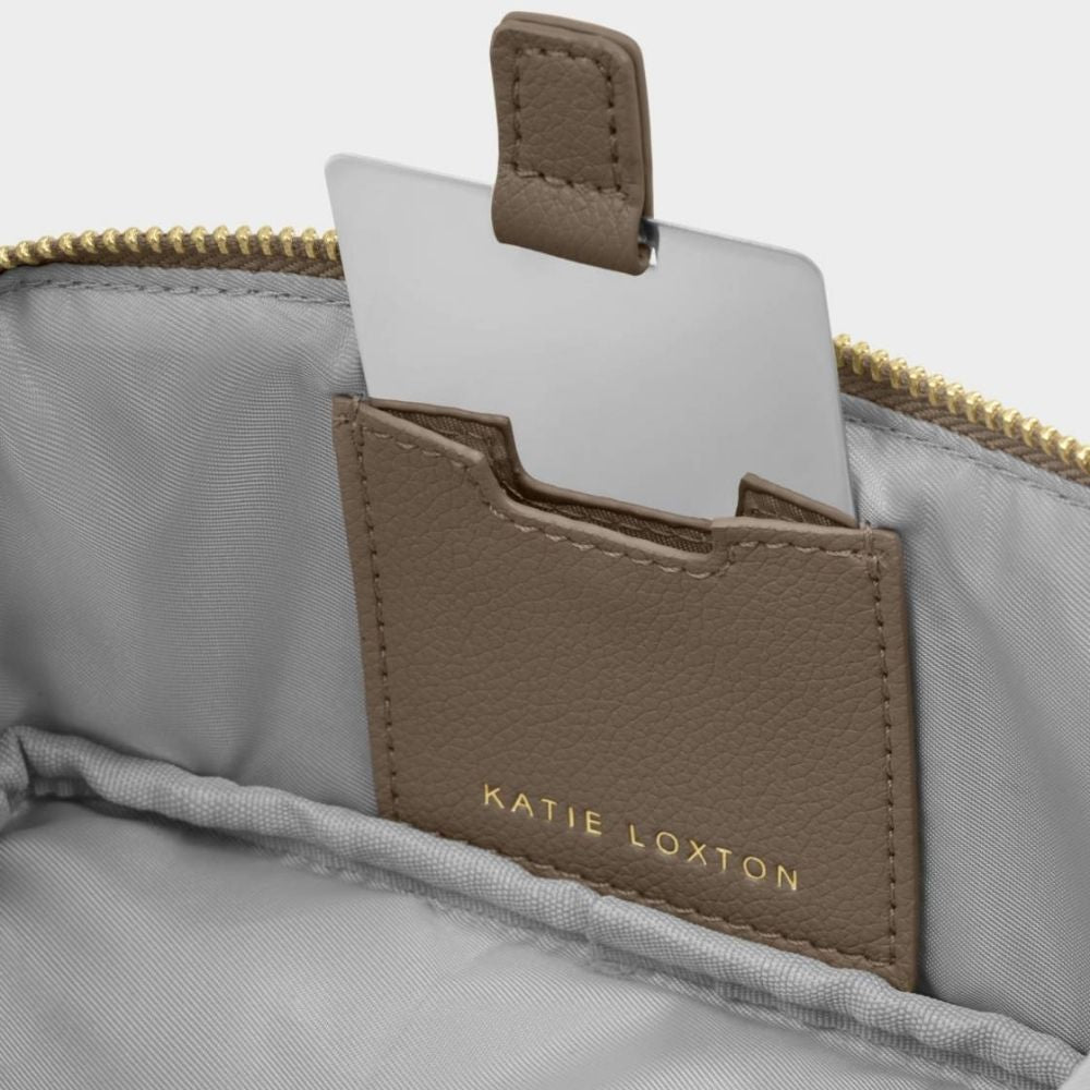 Katie Loxton Fold-Out Mirror Makeup Bag - Mink