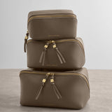 Katie Loxton Fold-Out Mirror Makeup Bag - Mink
