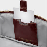 Katie Loxton Fold-Out Patent Crackle Mirror Makeup Bag - Cherry