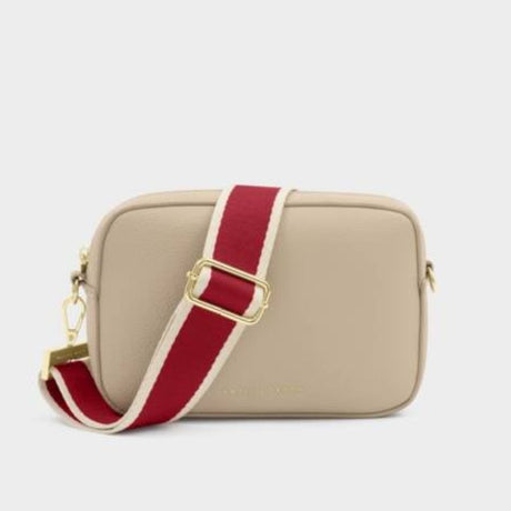 Katie Loxton Garnet Red Canvas Bag Strap