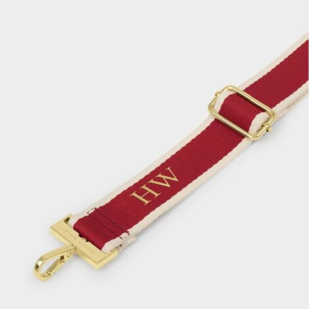 Katie Loxton Garnet Red Canvas Bag Strap