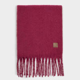 Katie Loxton Garnet Red Oversized Recycled Tassel Scarf