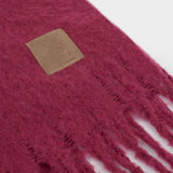 Katie Loxton Garnet Red Oversized Recycled Tassel Scarf