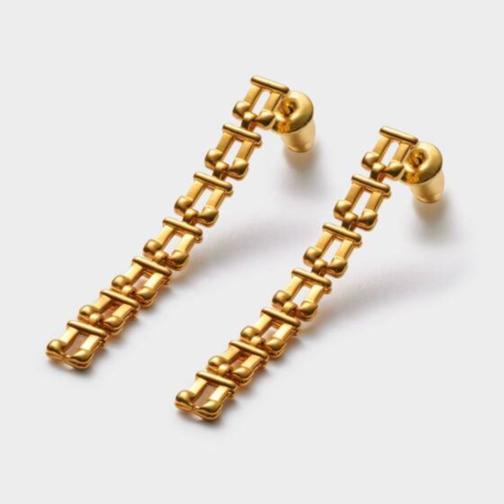 Katie Loxton Grecian Waterproof Gold Link Multi-Wear Earrings
