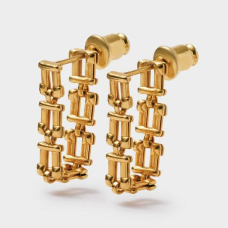 Katie Loxton Grecian Waterproof Gold Link Multi-Wear Earrings